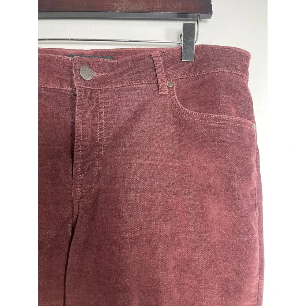 PERUVIAN CONNECTION Velveteen Pants 14 Burgundy Casual Comfort Gorpcore Outdoors